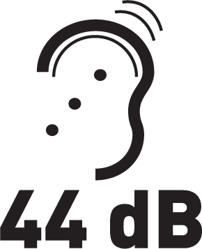 Hlučnosť 44 dB