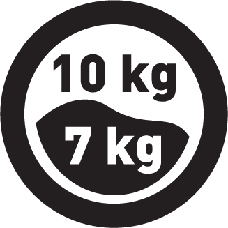 Náplň bielizne (pranie/sušenie) 10/7 kg