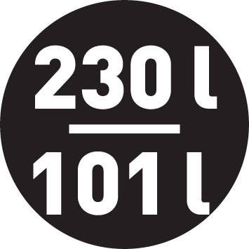 Objem chladničky/mrazničky 230/101 l