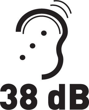 Hlučnosť 38 dB