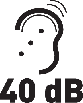 Hlučnosť 40 dB