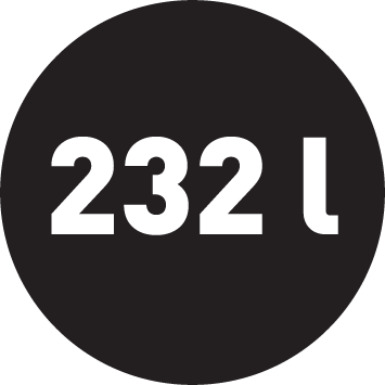Objem mrazničky 232 l