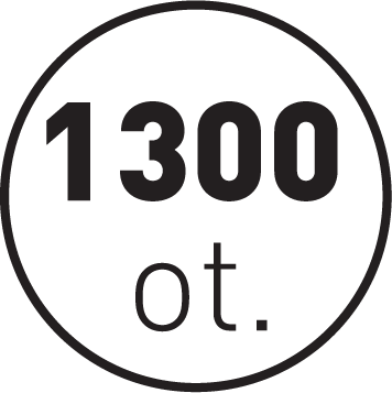 Až 1300 otáčok za minútu pri odstreďovaní