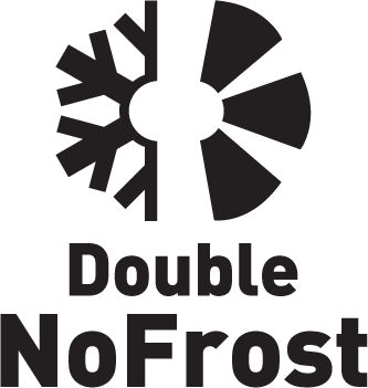 Double NoFrost - dva nezávislé výparníky a dva nezávislé ventilátory. Zaistia vždy optimálnu klímu bez vysušovania a námrazy v chladničke aj mrazničke.