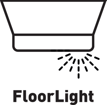 FloorLight - ukončenie umývacieho cyklu uvidíte na podlahe vďaka modrému lúču.