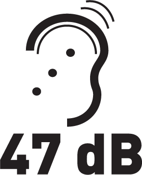 Hlučnosť 47 dB