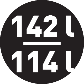 Objem chladničky/mrazničky 142/114 l